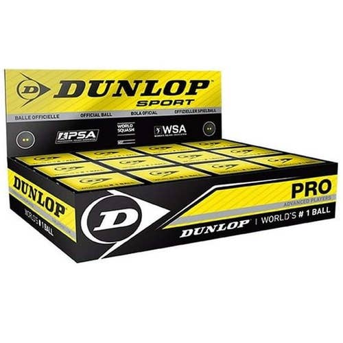 Dunlop Pro Double Dot Squash Ball (12 pk)