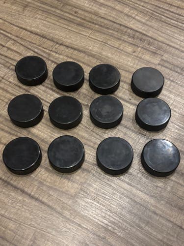 Ice Hockey Pucks Lot of 12 Brand New