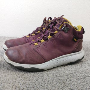 Teva Arrowood Waterproof Boots Womens Size 8 Hiking Shoes Burgundy Leather