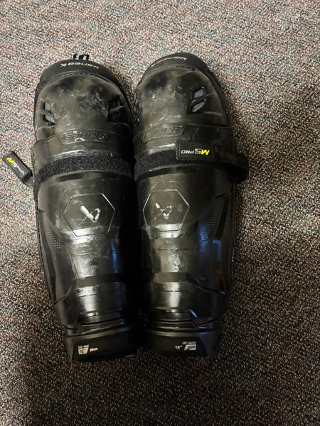 Senior Bauer Mach 15" Shin Pads (Used)