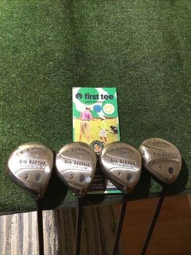 Callaway Ladies Big Bertha Titanium Woods Set (3W, 5W, 7W, 9W) Gems 55g Graphite