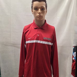 Team Issued Chris Ver Steeg Rutgers Scarlett Knights Nike Long Sleeve Polo M