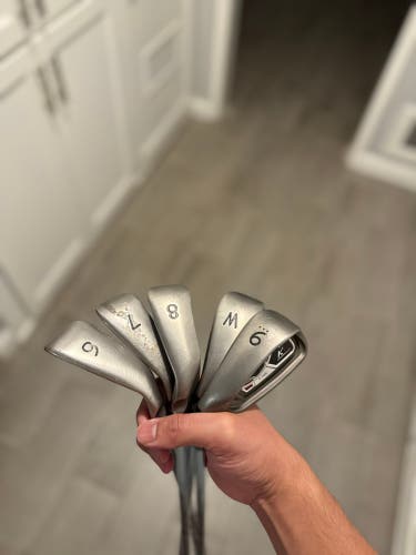 Men's Ping K15 Left Hand Iron Set Stiff Flex 5 Pieces Steel Shaft (Used)