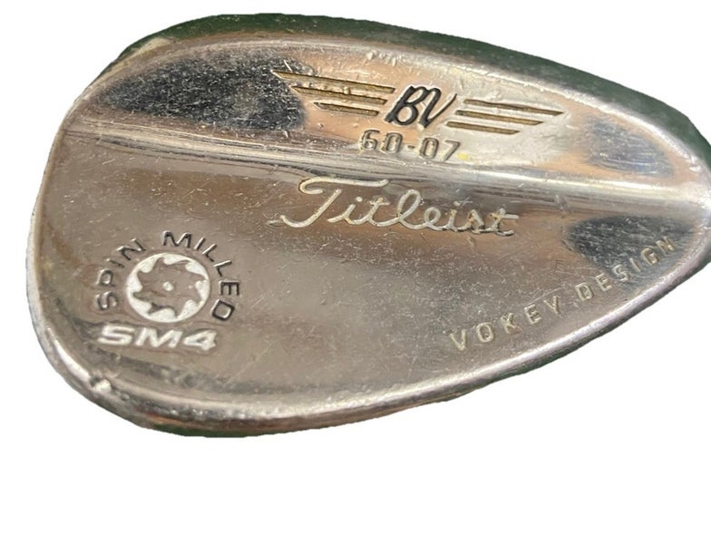 Titleist Vokey SM4 Black Nickel Lob Wedge 60*07 RH Stiff Steel 35 New Jumbo Grip