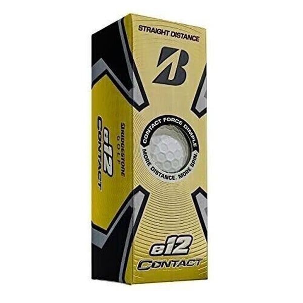 Bridgestone e12 Contact Soft Golf Balls (White, 3pk) 1 Sleeve 2023  NEW
