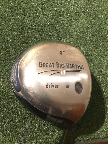 Callaway Great Big Bertha II 9* Driver Stiff Aldila NV 65g Graphite Shaft 44.5