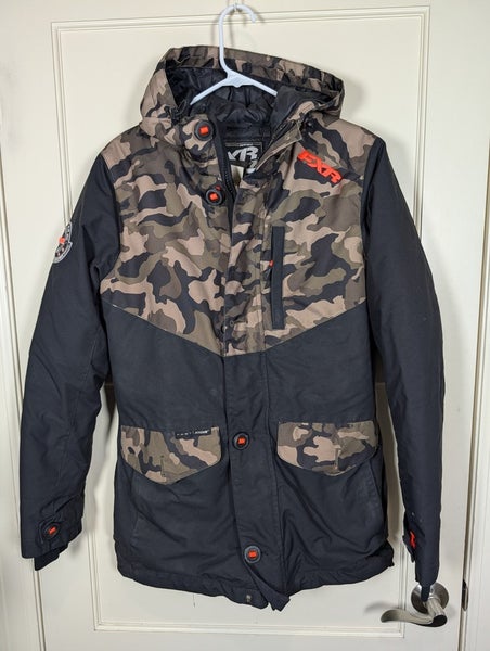 FXR Svalbard Snowmobile Jacket Women's Size: 6 F.A.S.T Camo Black Parka Hooded