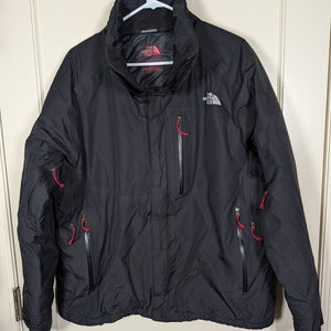 The North Face Summit Series Hyvent Alpha Jacket Men XL Black Red Coat Primaloft