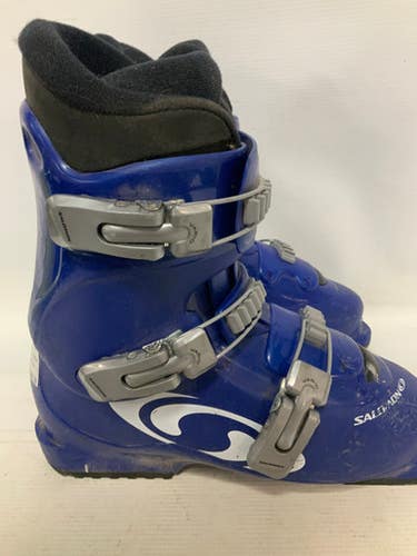Used Salomon PERFORMA T3 Boys DH Ski Boot Royal Blue 255 MP - M07.5 - W08.5 11823-S000035830