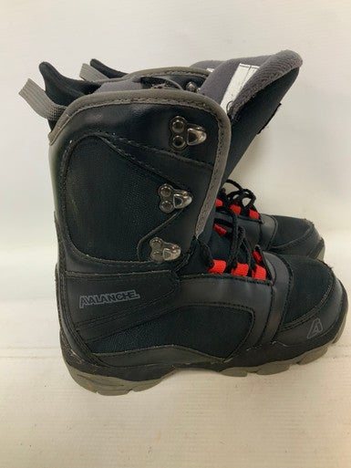 Used Avalanche A Boys Snowboard Boots Black Junior 04 11823-S000035826