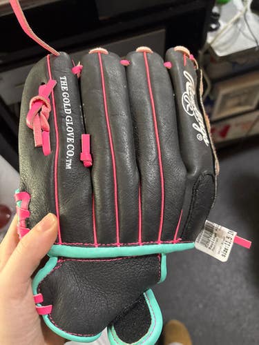 Used Rawlings HIGHLIGHT SERIES RH Throw Fastpitch Gloves Black 11 1/2" 11605-S000209927