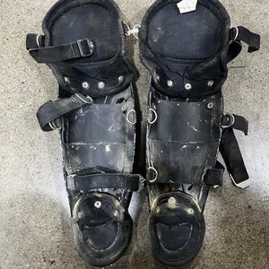 Used Champro AIR TECH SYSTEM Catchers Leg Guards Black Youth 11605-S000209911