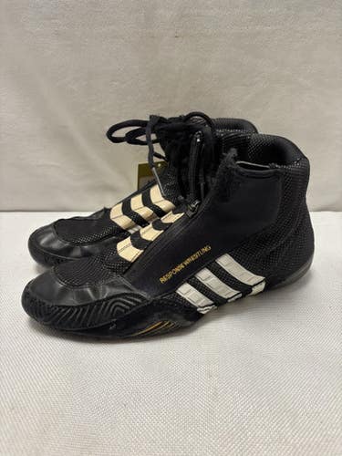 Used Adidas Response 2007 Wrestling Shoes Black Senior 10 11490-S000267144