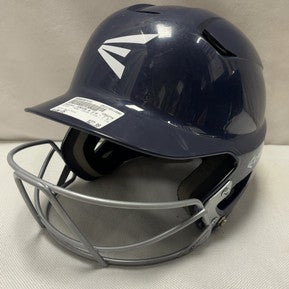 Used Easton JUNIOR 6 3/8 - 7 1/8 Batting Helmet w/Mask Navy Blue One Size 11490-S000267141