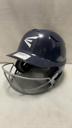 Used Easton JUNIOR 6 3/8 - 7 1/8 Batting Helmet w/Mask Navy Blue One Size 11490-S000267141