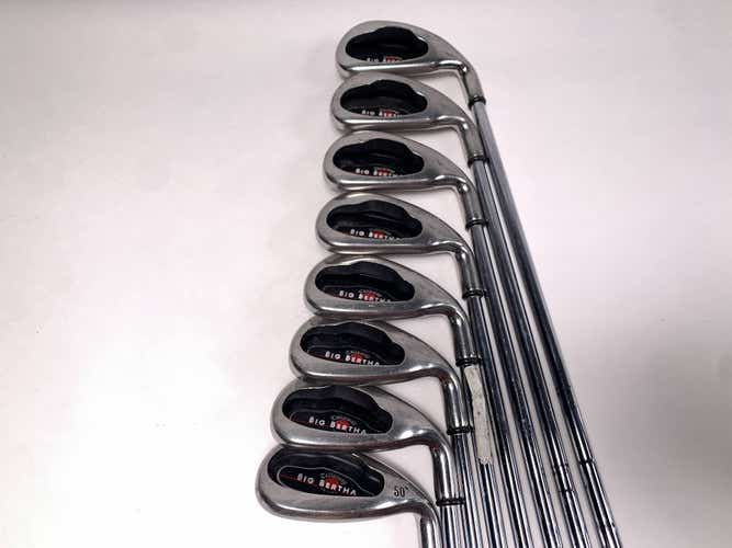 Callaway Big Bertha 2004 Iron Set 4-PW+GW Uniflex Steel Mens RH