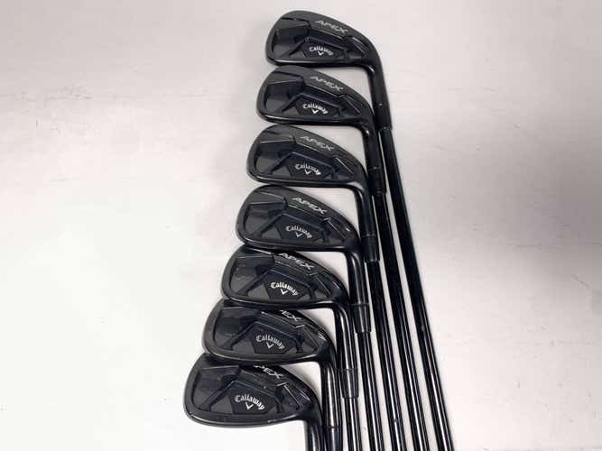 Callaway Apex 21 Black Iron Set 4-PW KBS $-Taper Lite 100 Stiff Mens RH