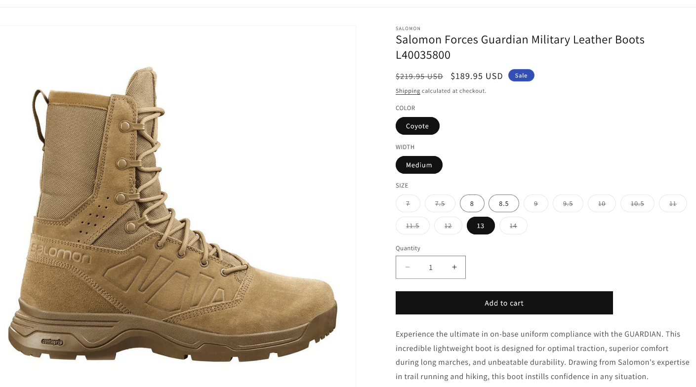 NEW Salomon Guardian Mens Brown Suede Lace Up Boots US 12.5 