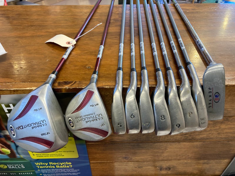 Used Junior US Kids Golf Left Handed Complete Set | Age 9 - 12