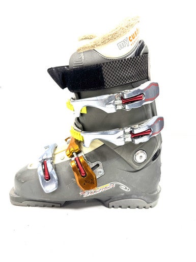 Used Salomon IRONY Womens DH Ski Boot Grey 255 MP - M07.5 - W08.5 11860-S000300720