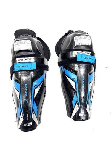 Used Bauer VOL Youth Shin Guards Black 10" 11860-S000300785