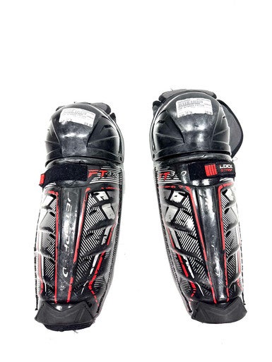Used CCM JETSPEED FTFT370 Junior Shin Guards Black 12" 11860-S000300662