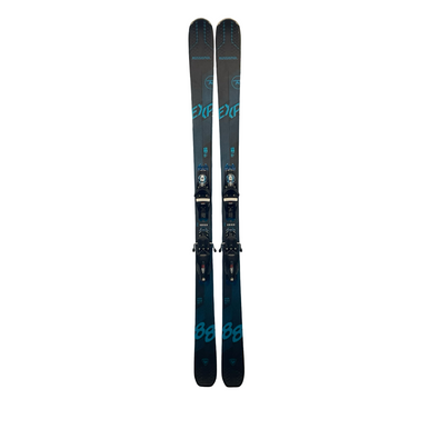 Used Rossignol EXP 88TI-BSLT Mens DH Ski/Binding Black And Carolina Blue 180 cm 10299-S000302555