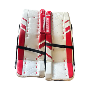 Used Warrior RITURAL G3 INT Goalie Leg Pads Inter Red 32" 10299-S000302567