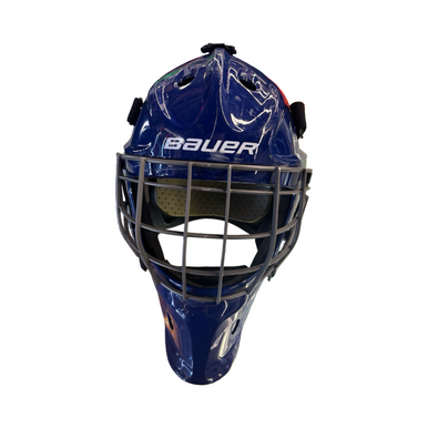 Used Itech GOALIE Junior Goalie Helmet/Mask Navy Blue One Size 10299-S000302571