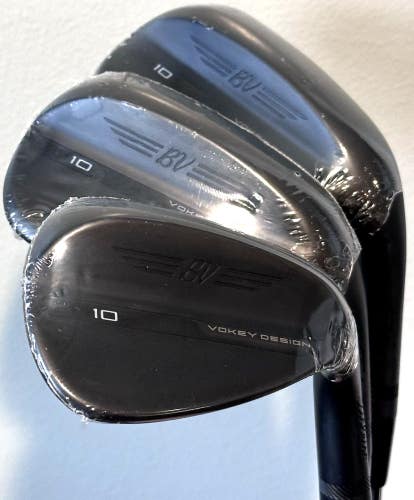 Titleist Vokey SM10 Jet Black Wedge Set 52-12, 56-10, 60-10 Steel RH NEW!