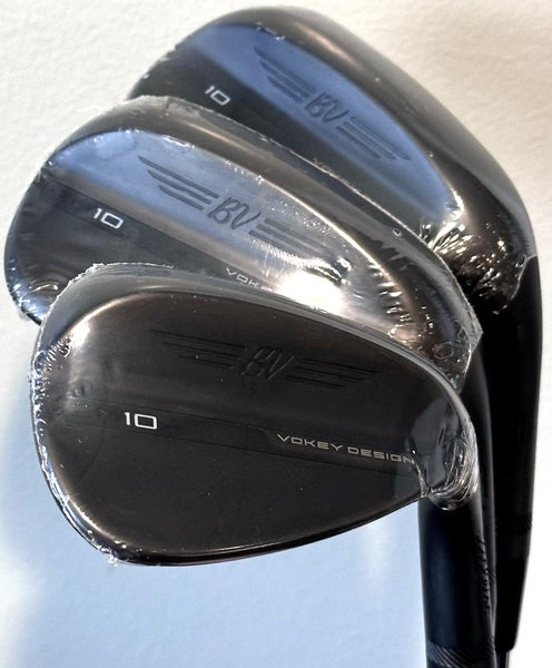 Titleist Vokey SM10 Jet Black Wedge Set 52-12, 56-10, 60-10 Steel RH NEW!