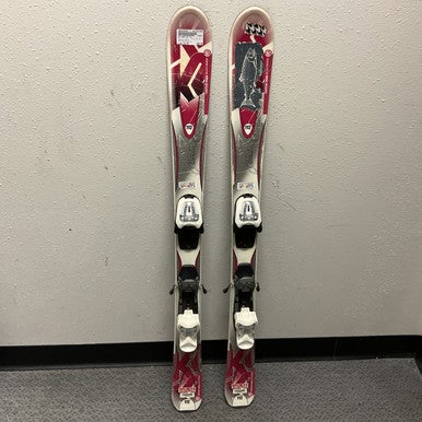 Used K2 INDY JSL 12 Boys DH Ski/Binding White And Red 112 cm 11855-S000194484
