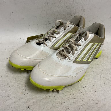 Used Adidas Adizero One Q46803 Mens Golf Shoes White And Optic Yellow Senior 12 11855-S000194469