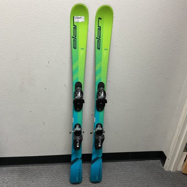 Used Elan PINBALL Boys DH Ski/Binding Green And Royal Blue 130 cm 11855-S000194456