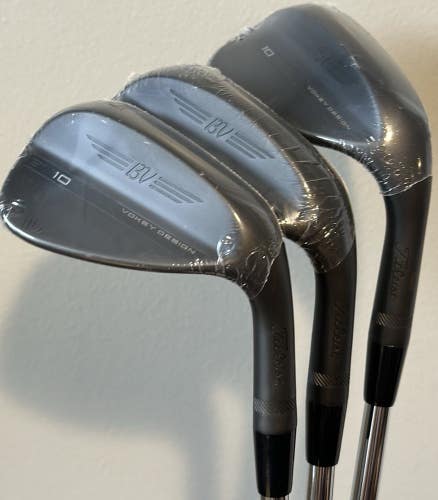 Titleist Vokey SM10 Jet Black Wedge Set 50-08*, 54-12*, 58-10* Steel RH NEW!