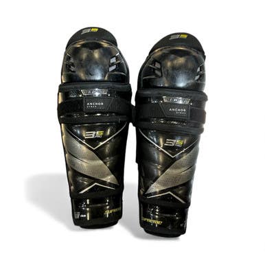 Used Bauer 3S PRO Junior Shin Guards Black 11" 11873-S000226599
