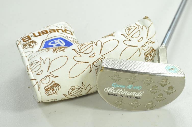 Bettinardi 2019 Queen B 10 Champagne Silver 35" Putter Right Steel # 198593