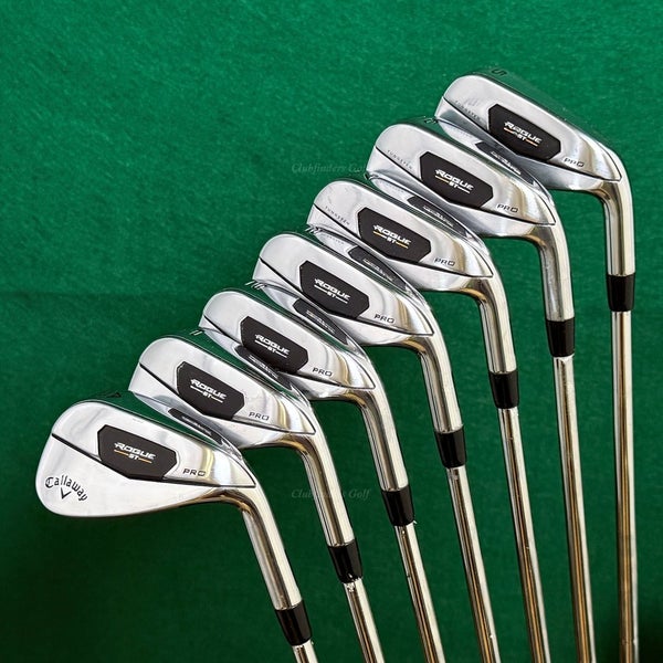 Callaway Rogue ST Pro 5-AW Iron Set KBS Tour Lite Steel Stiff