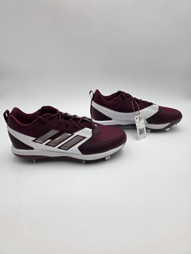 Maroon Men's Size M 14.0 (W 15.0) Adult Adidas Icon 8 Low Top Metal (New)