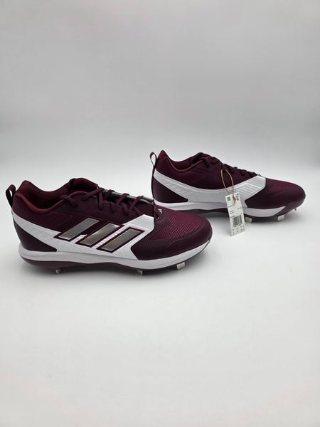 Maroon Men's Size M 14.0 (W 15.0) Adult Adidas Icon 8 Low Top Metal (New)