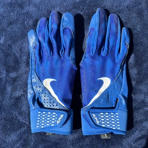 Blue Large Nike Alpha Huarache Edge Batting Gloves (Used)