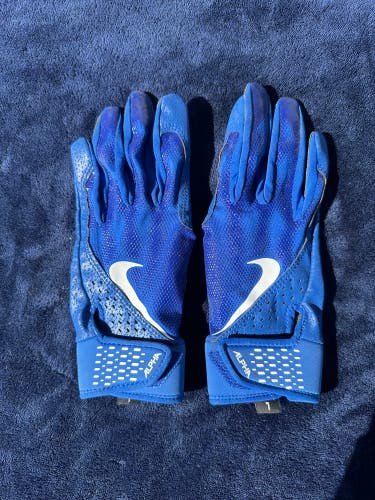 Blue Large Nike Alpha Huarache Edge Batting Gloves (Used)