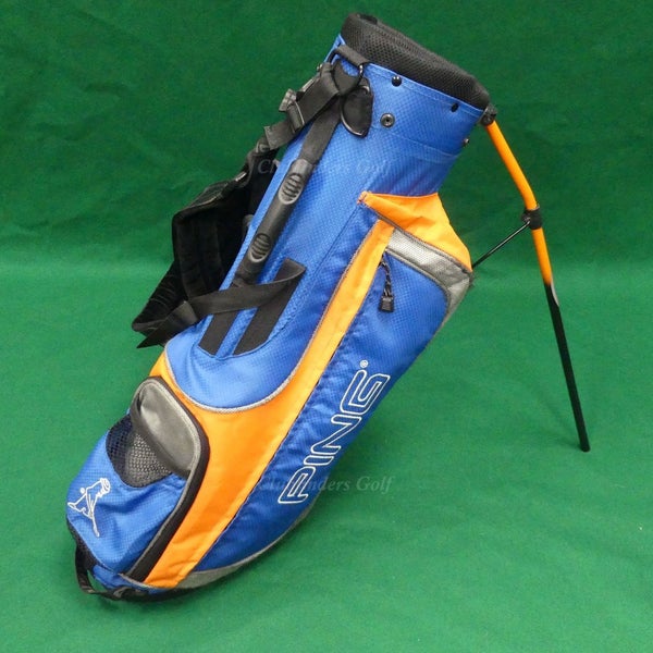 JUNIOR Ping Moxie Orange/Blue 30" Tall Golf Stand Bag w/ Raincover