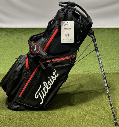 Titleist Hybrid 5 Stand Carry Golf Bag TB21SX6 Black/Black/Red NEW #87866