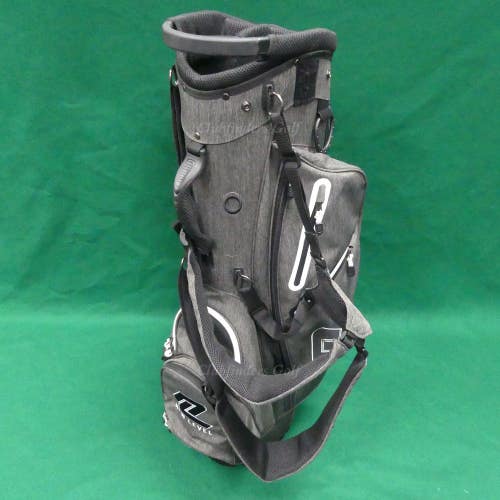 NEW New Level Grey/Black/White 5-Way Golf Stand Bag w/ Raincover