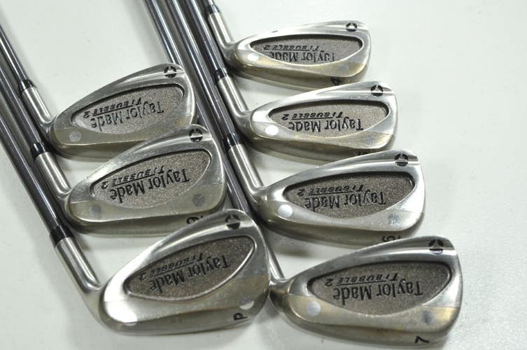 TaylorMade Titanium Bubble 2 4-PW Iron Set Regular Flex Right Graphite # 205477