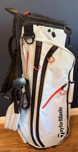 Men's TaylorMade Standing Grey / Black Orange 14 Way Top Golf Bag (Used)