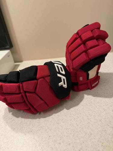 Pro Stock Bauer Carolina Hurricanes Aho  Mach Gloves size 13