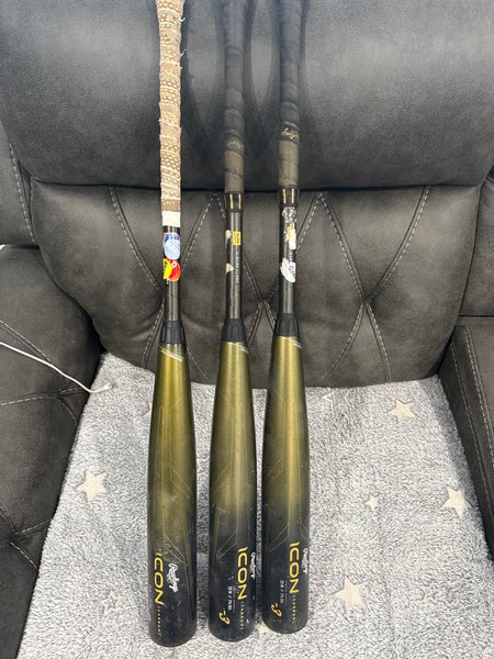 2023 Rawlings Icon Composite BBCOR Certified Bat (-3) 30 oz 33" (Used)