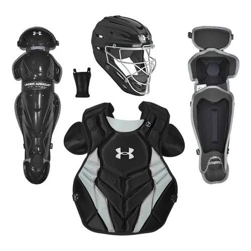 Under Armour Converge Victory Series Youth 9-12 Baseball Catchers Gear Set Black